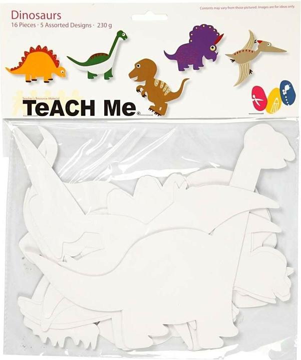Actual product image Creativ Company Construction Paper Dinosaurs 16 Pieces, White (16x)