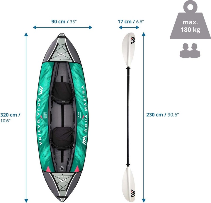 Actual product image Aqua Marina Fun Around Laxo Kayak 320 (2 pers.)