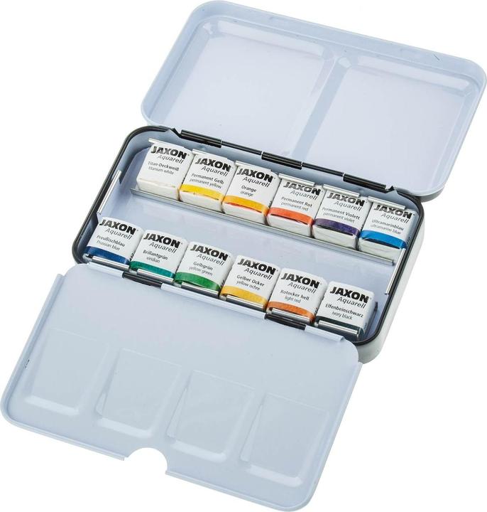 Jaxon Watercolour paint box 12ST 1/2 pans