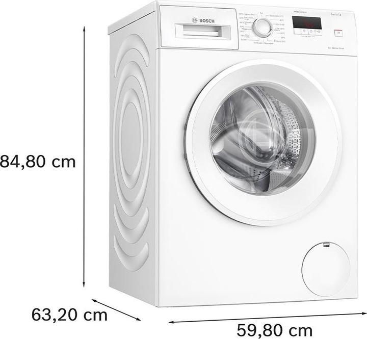 Image du produit Bosch Hausgeräte WGE0340VCH Waschmaschine (8 kg, Gauche)