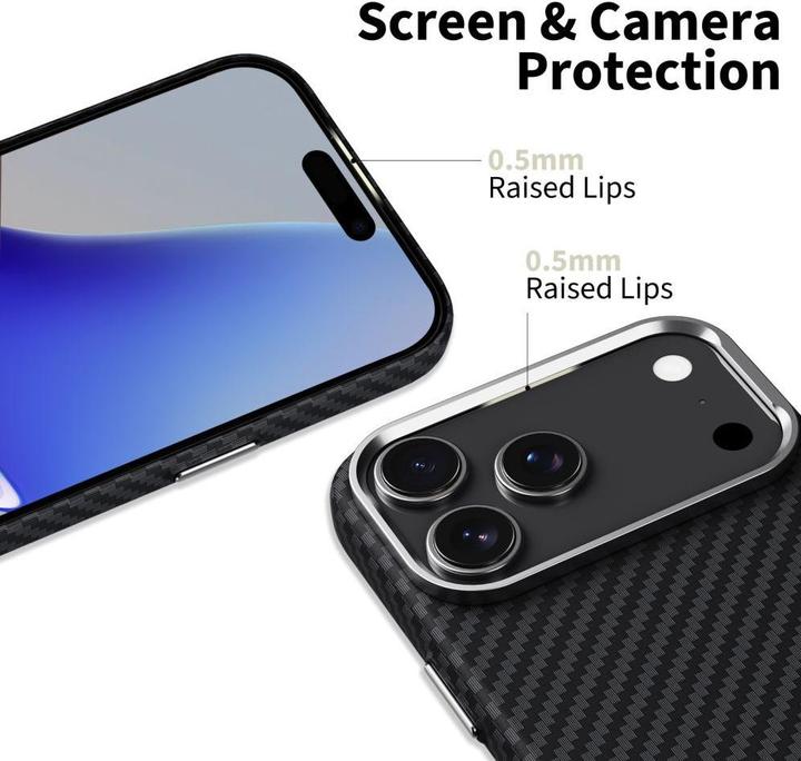 Image du produit Tech-Protect Ion Carbon MagSafe Case für iPhone 17 Pro Max - Grau/Schwarz (Apple iPhone 17 Pro Max)