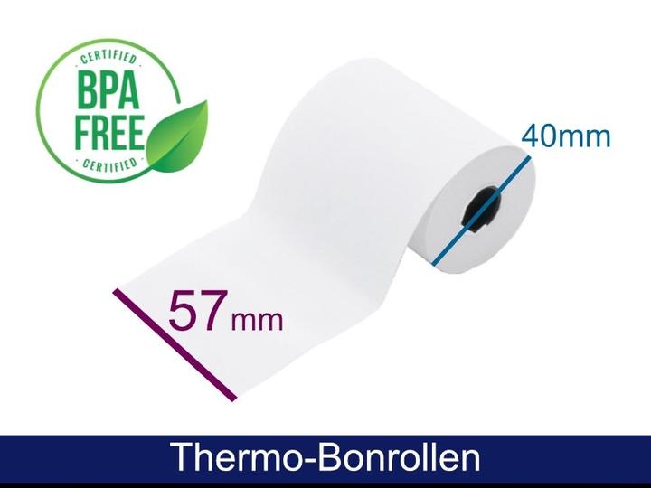 Produktbild ARTDEV Thermorolle - 57 40 12 (B/D(max.)/K) mit Lastschrifttext, 18m, 48g