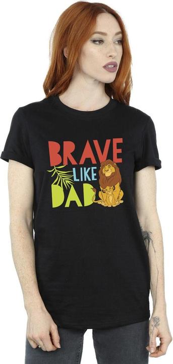 Actual product image Disney Womens/Ladies The Lion King Brave Like Dad Cotton Boyfriend T-Shirt (XL)