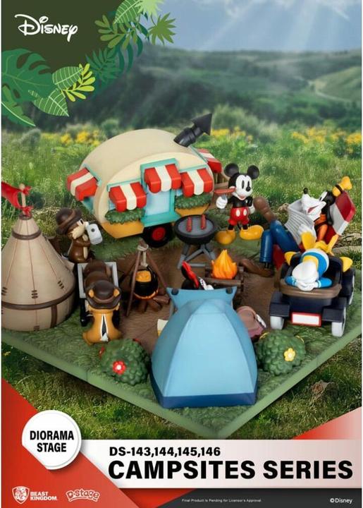 Actual product image Beast Kingdom Disney diorama PVC D-Stage Campsite Series Mini & Pluto 10 cm