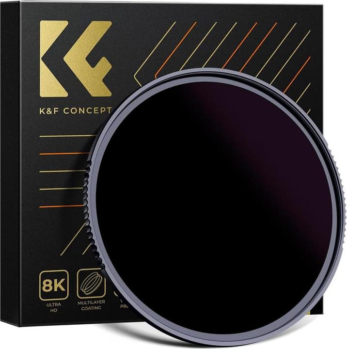 Immagine prodotto K&F Concept 82MM ND100000 Filter(ND5.0),16.6 Stops, HD, Waterproof, Anti Scratch, 28 Layer Green Coatings (Filtri grigi)