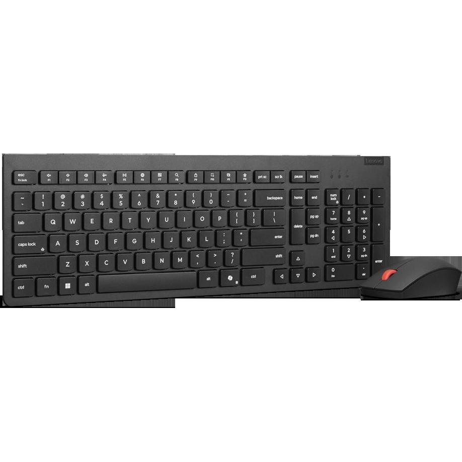 Lenovo Essential Wireless Combo Keyboard & Mouse Gen2 Black-Lithuanian (Kabellos), Tastatur, Schwarz