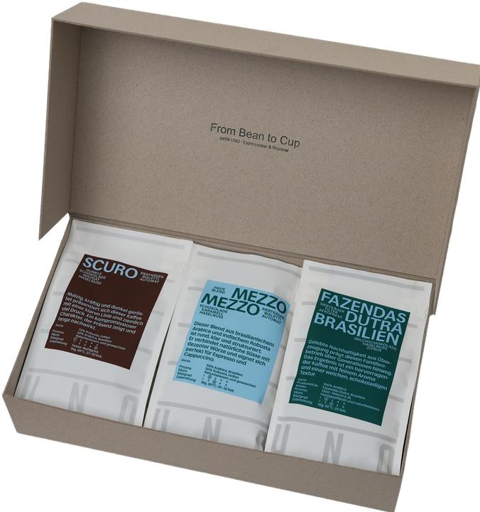 Image du produit Caffè UNO Geschenkbox Special (975 g, Torréfaction foncée)