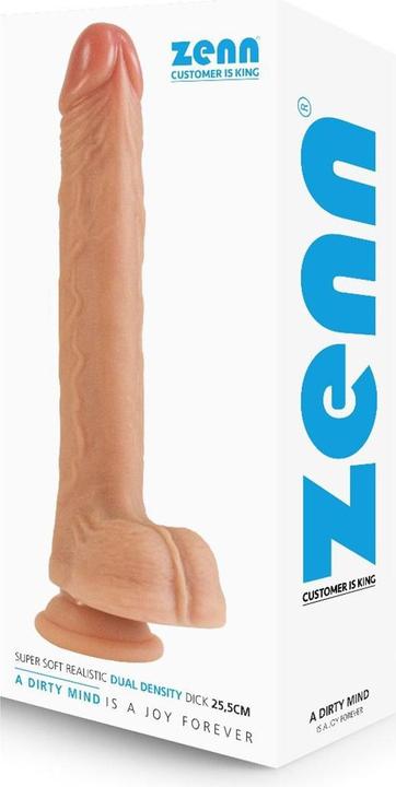 Actual product image Zenn Super Soft Realistic Dual Density Dick 25.5cm