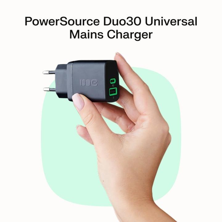 Actual product image GreenCell Charger Green cell Lādētājs PowerSource Solo30 30W Black (30 W, 1 portion)