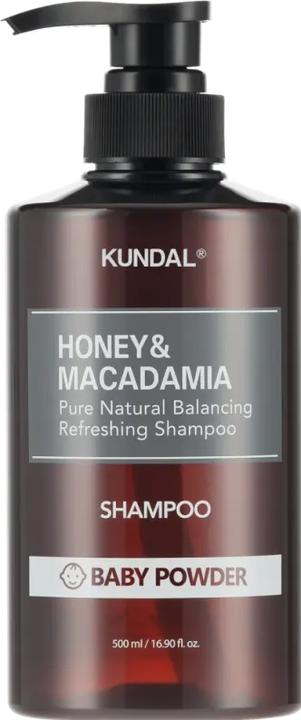 Produktbild Kundal Honey and Macadamia Nature Shampoo Baby Powder 500ml (500 ml, Flüssiges Shampoo)