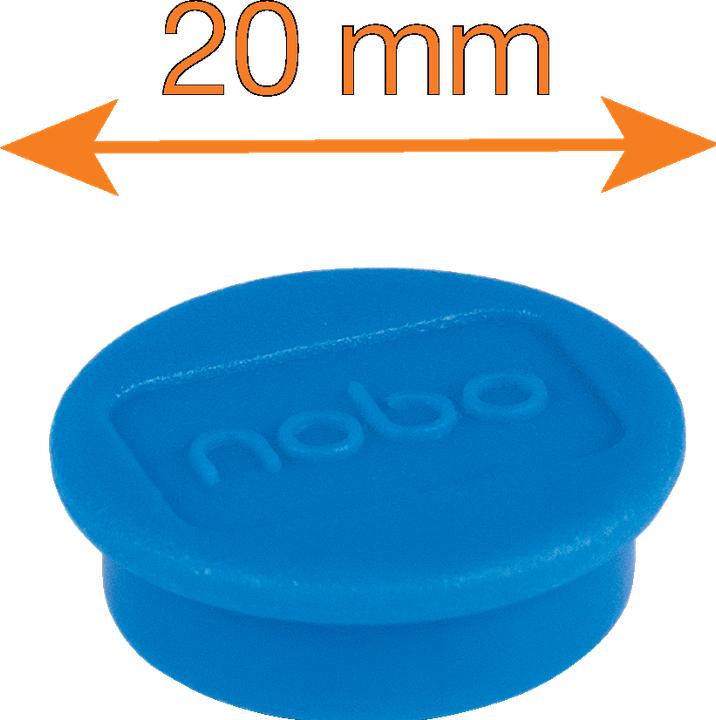 Actual product image Nobo Magnet Ø 2 cm 10 pieces, multicoloured (10 x)