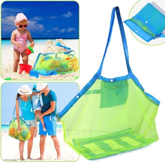 Actual product image MU Style Beach toy net bag Carrier bag