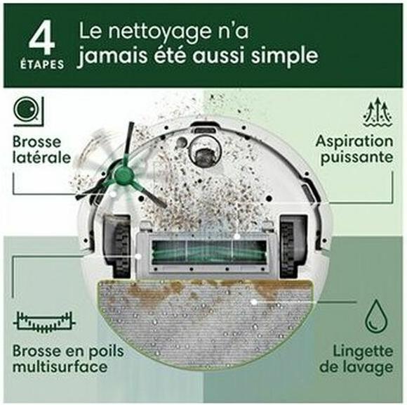 Image du produit iRobot Roomba 105 Combo (7000 Pa, Torchon d'essuyage)
