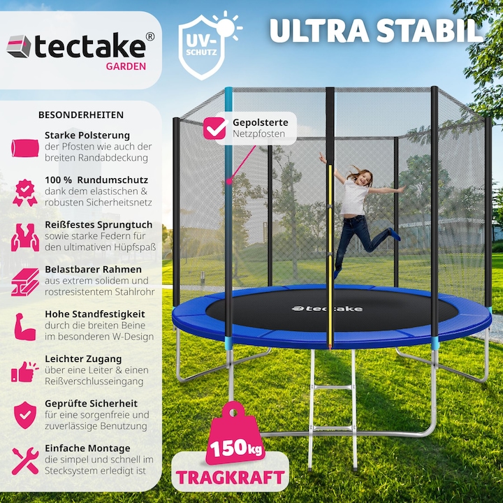 Image du produit tectake Trampoline de jardin (305 cm)