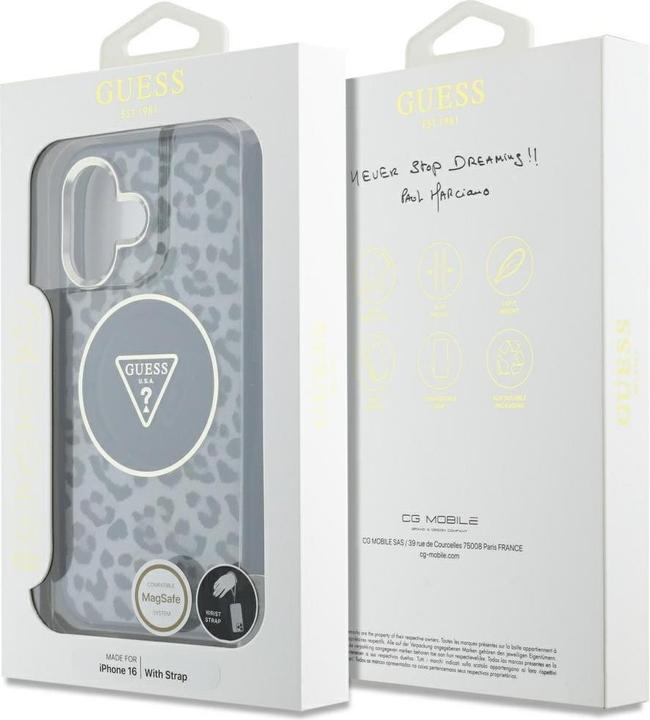 Image du produit Guess HC IML Leopard Triangle Cord (Apple iPhone 16)