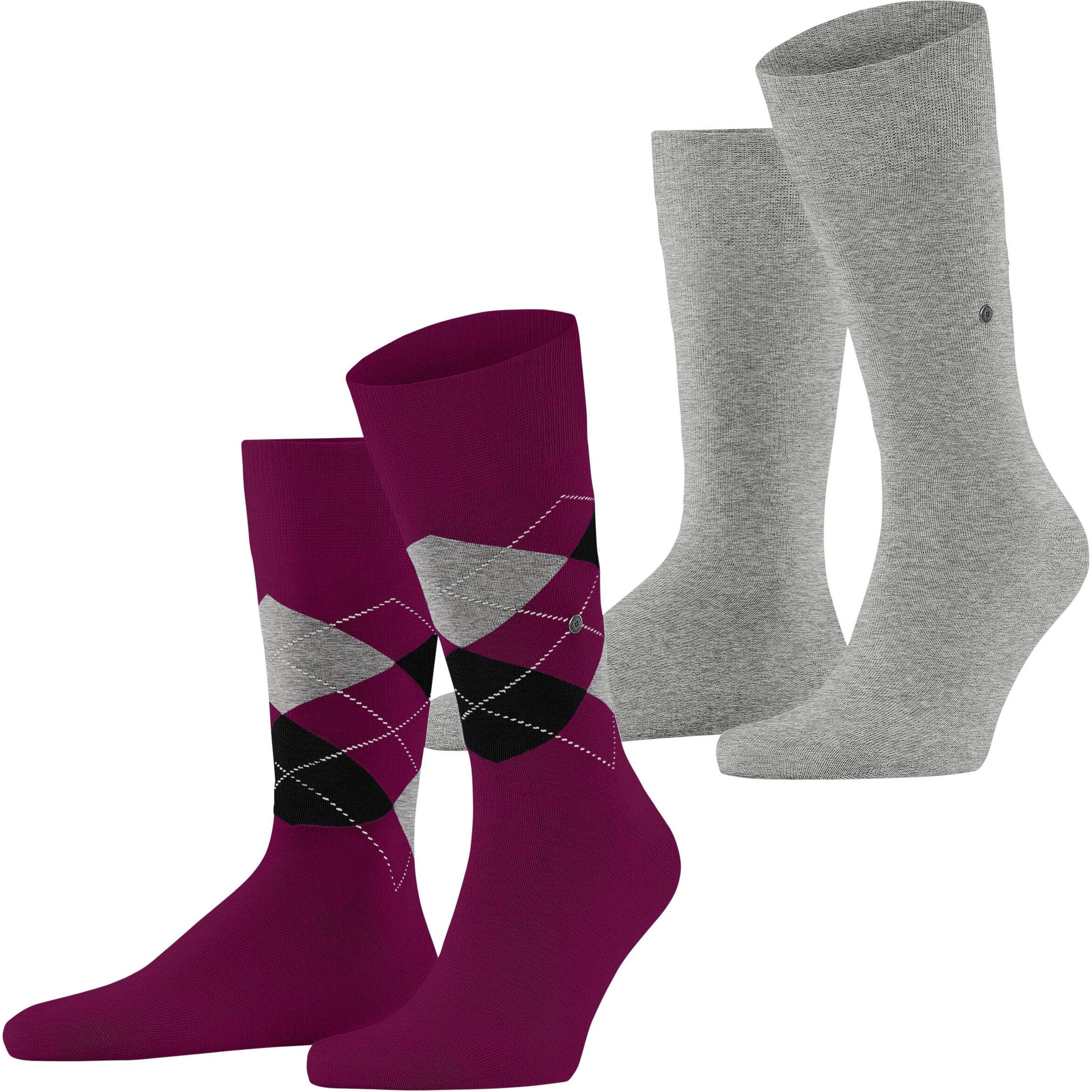 Burlington, Herren, Socken, Socken Casual EVERYDAY MIX, Rot, (2er Pack, 40 - 46)