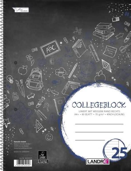 Actual product image Landré College A4+ spiral notebook (A4+, Lined, No binding)