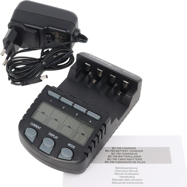 Produktbild AccuCell Schnell-Ladegerät mit Entladefunktion und LCD-Display (1 Stk., AAA, AA, 3000 mAh, Ladegerät ohne Akku)