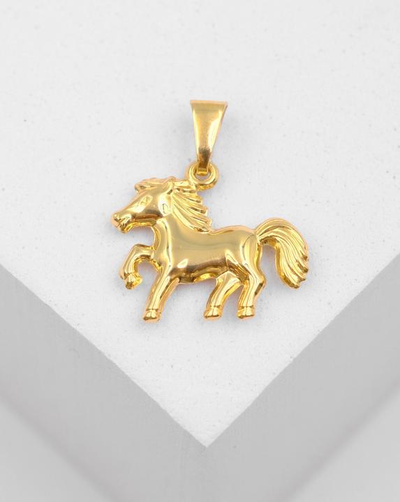 Image du produit Muau Pendant horse yellow gold 750, 19x16mm (Or jaune 750/18K)