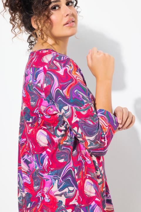 Immagine prodotto Ulla Popken Maglia dal taglio lungo e svasato con scollo a V e maniche a 3/4 (60)