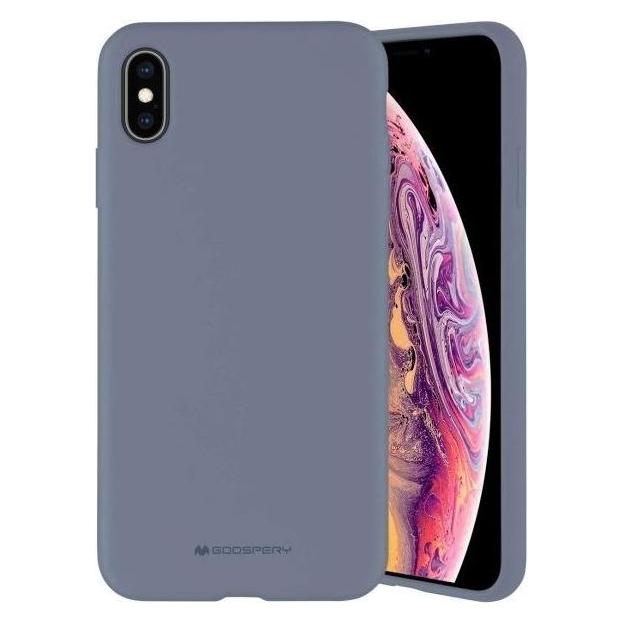 Mercury Silicone iPhone X/Xs lawendowy /lavender gray (Apple iPhone X, Apple iPhone XS), Smartphone Hülle, Violett
