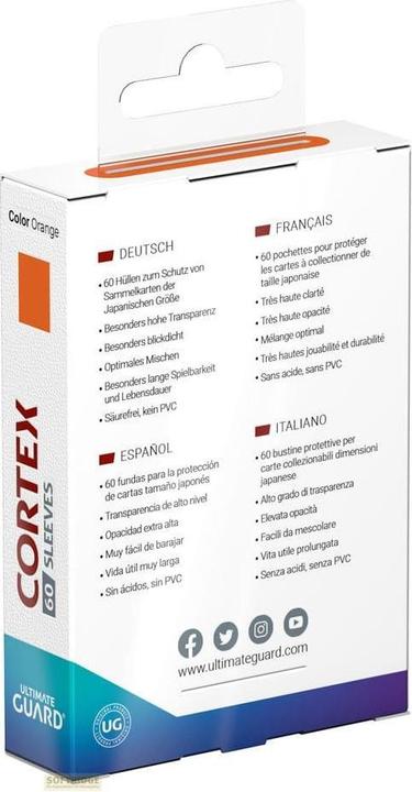 Produktbild Ultimate Guard 60 pochettes Cortex Sleeves Japanese Size Orange
