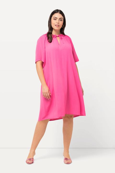 Produktbild Ulla Popken Kleid, Rüschen, A-Linie, Tunika-Ausschnitt, Halbarm (46, 48)