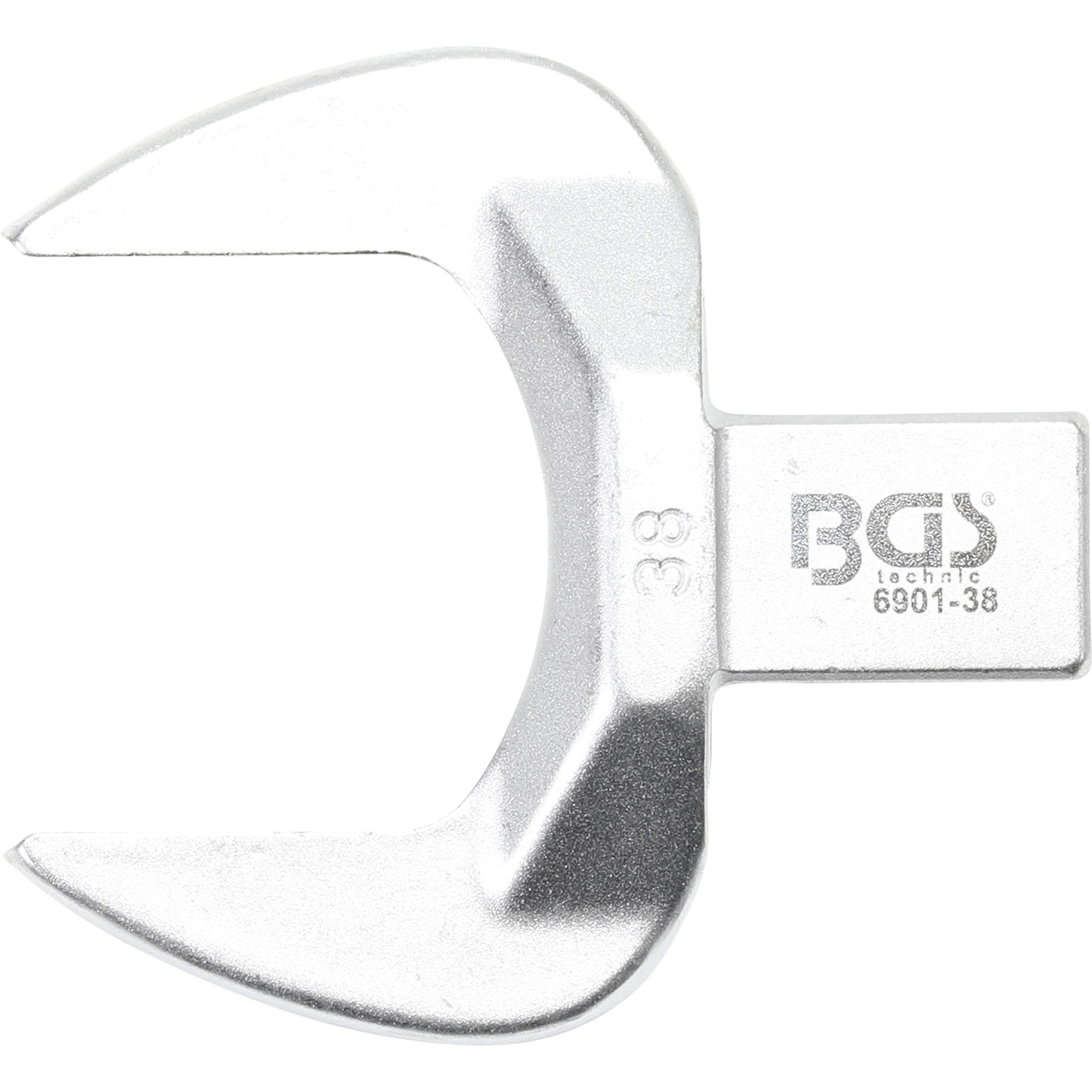 BGS, Schraubenschlüssel, Einsteck-Maulschlüssel 38 mm Aufnahme 14 x 18 mm (38 mm)