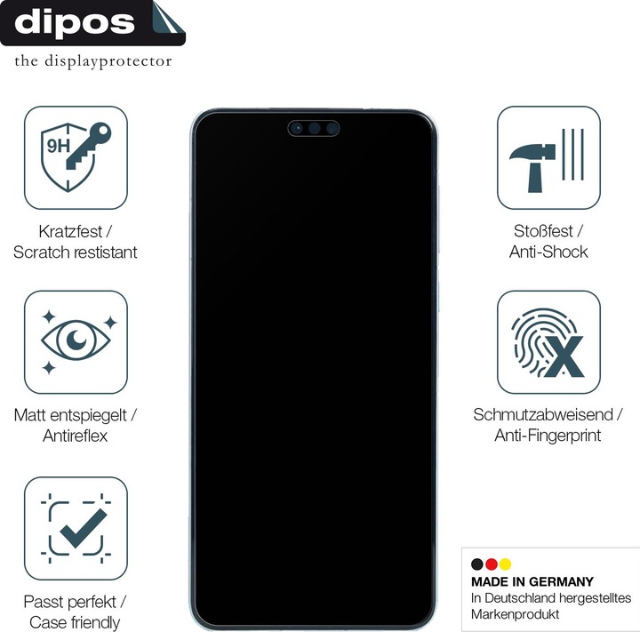 Produktbild Dipos Displayschutz Anti-Shock (2 Stück, Huawei Mate 60 Pro)