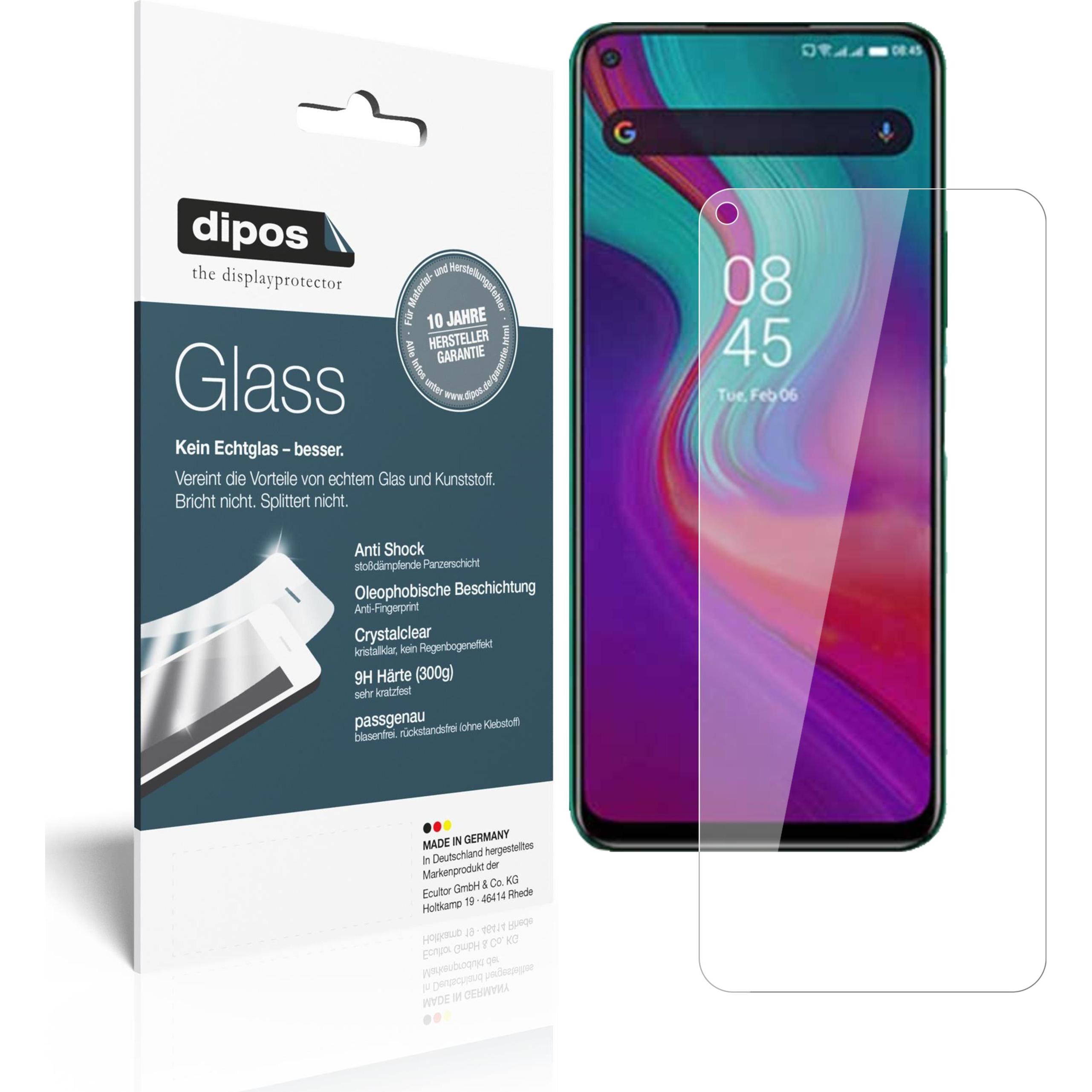 Dipos Displayschutz Anti-Shock (2 Stück, Infinix Note 7), Smartphone Schutzfolie, Transparent