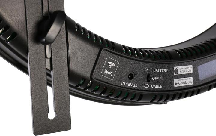 Produktbild Falcon Eyes Wi-Fi Bi-Color LED Ringlampe Dimmbar DVR-160TW (Ringleuchte)