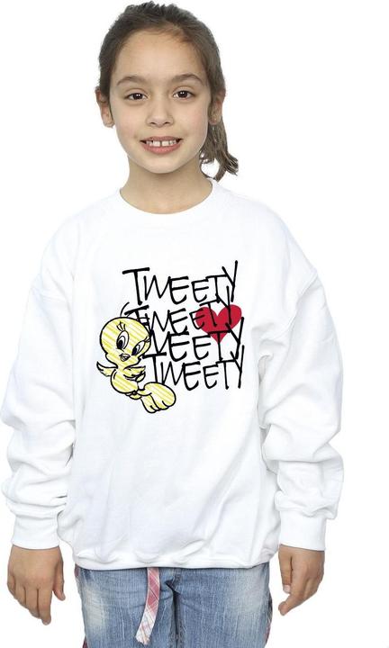 Produktbild Looney Tunes Tweety Love Heart Sweatshirt Mädchen (104)