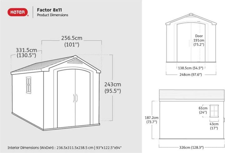 Actual product image Keter Factor 8x11