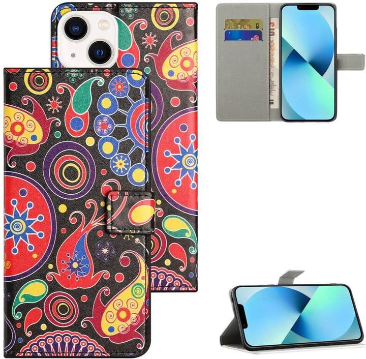 Produktbild Cover-Discount iPhone 15 - Leder Etui Hülle Schmetterling schwarz (Apple iPhone 15)