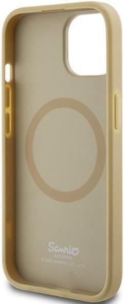 Actual product image Hello Kitty HKHMP15SPGHCKD iPhone 15 6.1" złoty/gold hardcase Leather Kitty Head MagSafe (Apple iPhone 15)