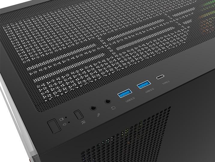 Actual product image Thermaltake View 270 Plus WS ARGB (schwarz/holz, Tempered Glass x 2, Holz-Struktur) (mATX, Mini-ITX, ATX, E-ATX)