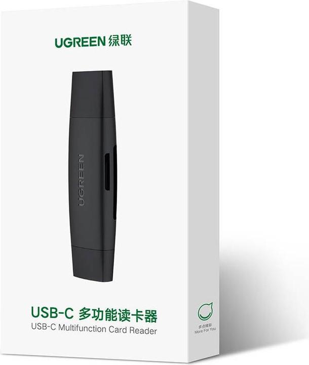 Produktbild Ugreen CM304 USB + USB-C Adapter Card Reader SD + microSD (black) (USB-C)