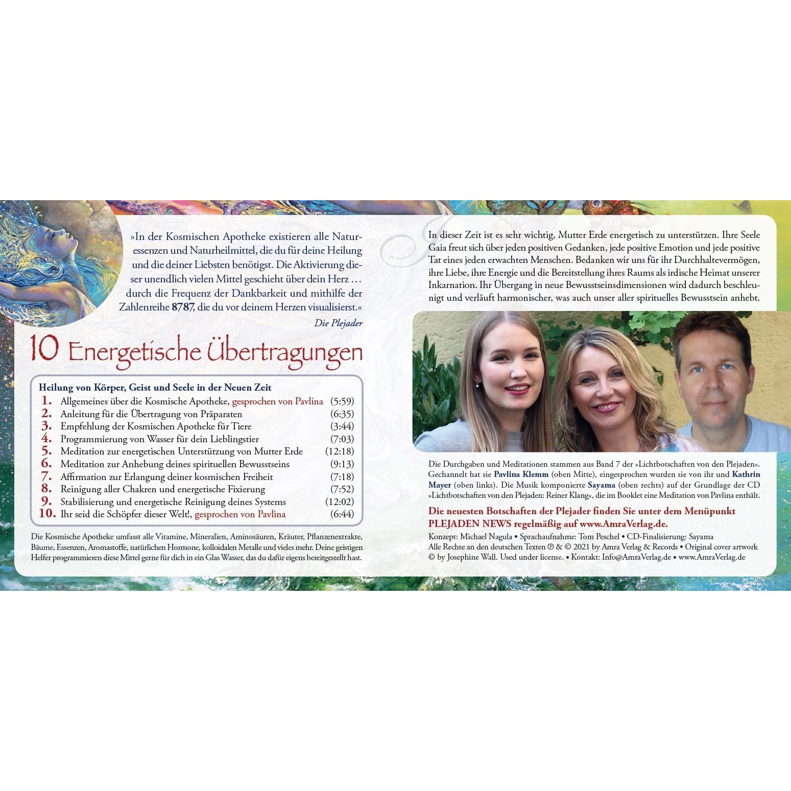 Thumbnail - Lichtbotschaften von den Plejaden (Übungs-CD 8), Hörbücher von Pavlina Klemm, Sayama