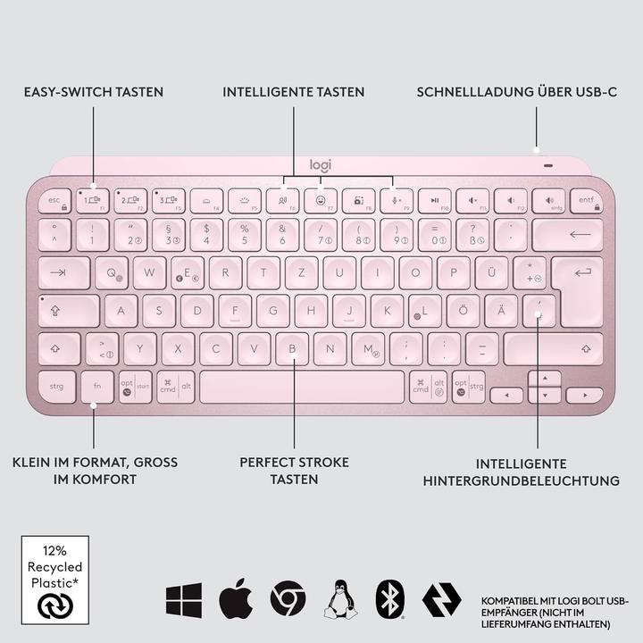 Produktbild Logitech MX Keys Mini (DE, Kabellos)