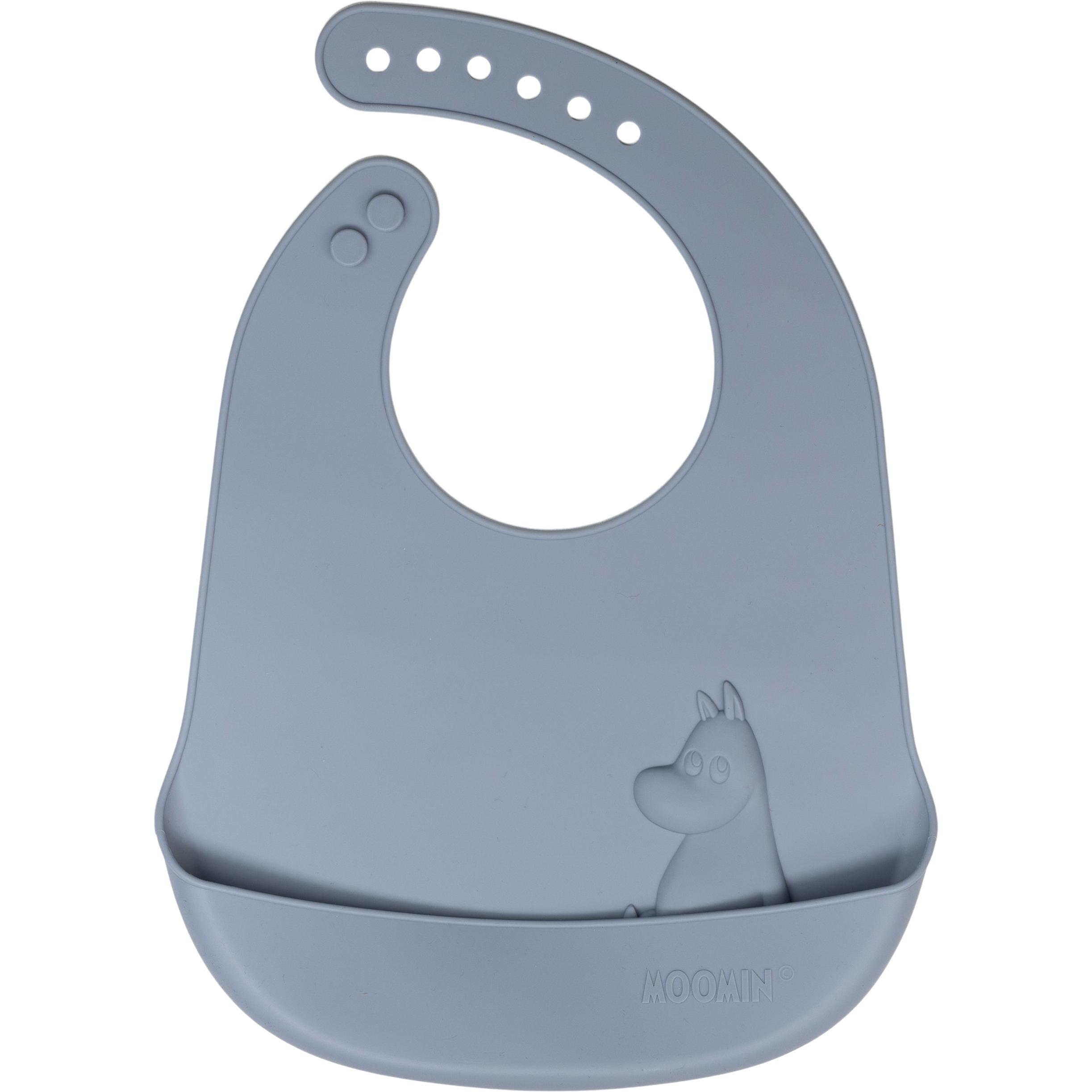 Muuwmi, Kindergeschirr + Kinderbesteck, Silicone bib, sky blue