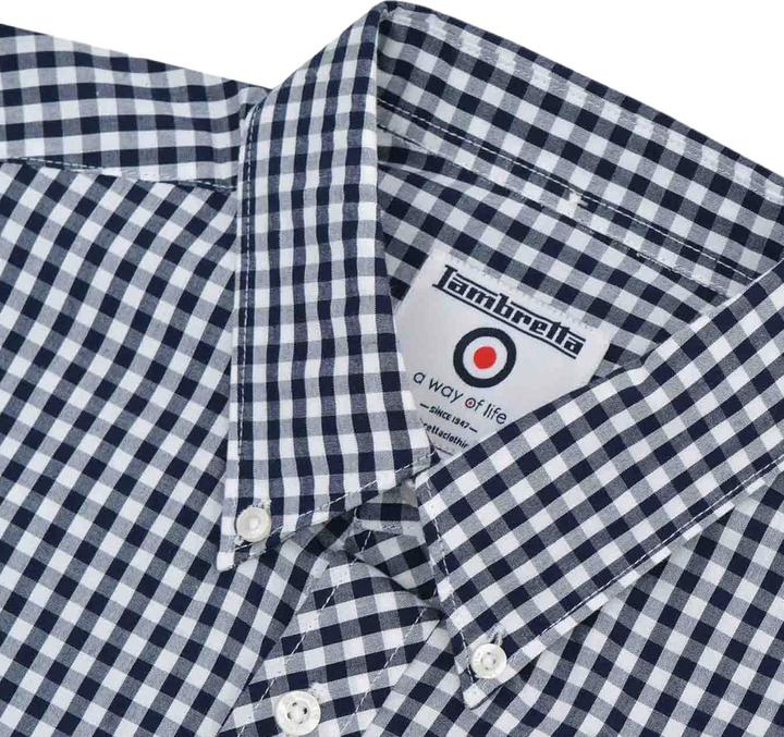 Actual product image Lambretta Mens SS25 Gingham Shirt (3XL)