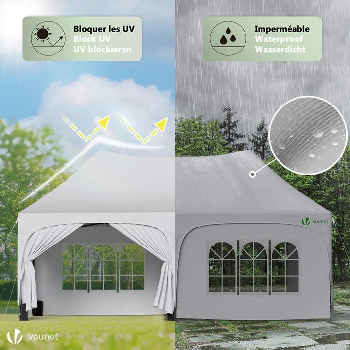 Actual product image Vounot Waterproof Pavilion with Side Walls (600 cm, 300 cm)