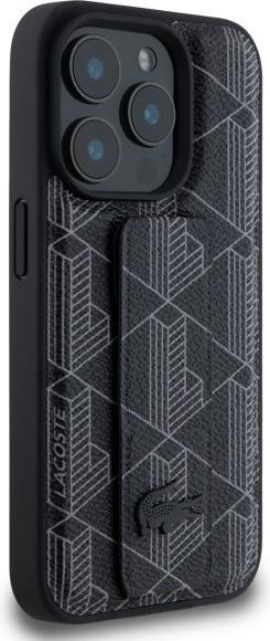Actual product image Lacoste LCHCP15LGSPBSK iPhone 15 Pro 6,1" black hardcase Grip Stand Mono (Apple iPhone 15 Pro)