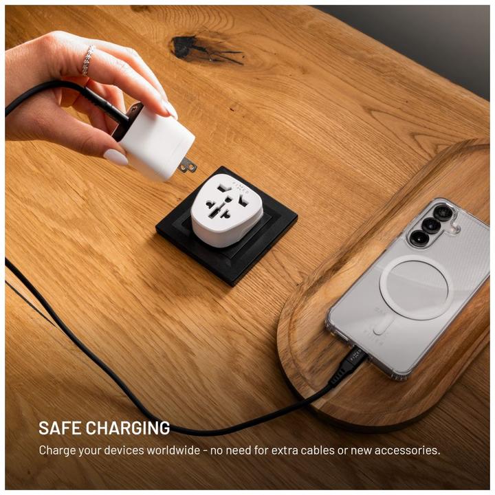 Actual product image Fixed EU Adapter, white