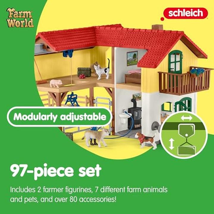 Actual product image Schleich Farmhouse with stable and animals