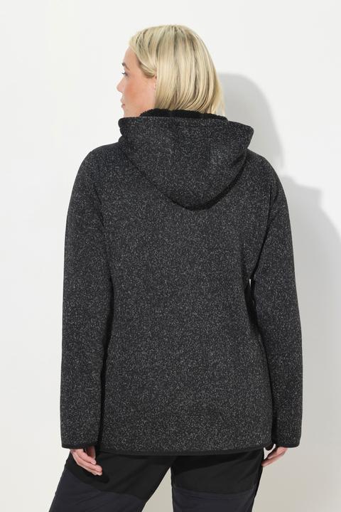 Produktbild Ulla Popken Strickfleece-Jacke, Teddyfleece, 2-Wege-Zipper, Reflektor (46, 48)