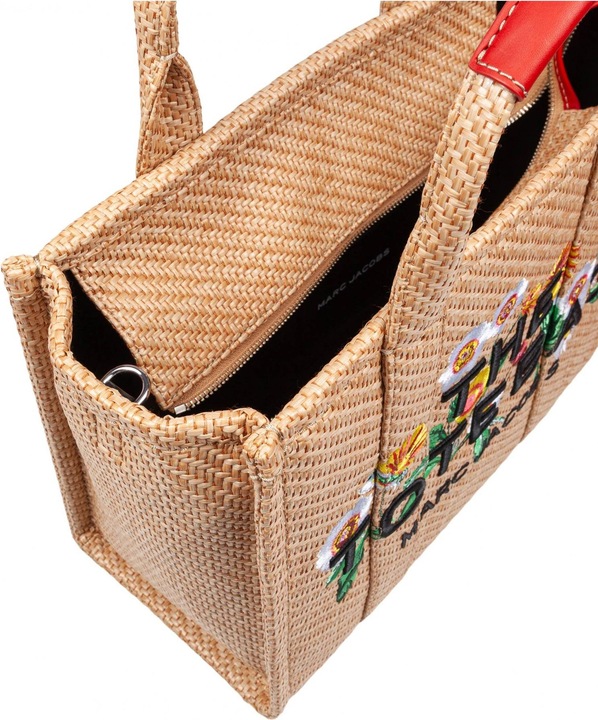 Produktbild Marc Jacobs the medium tote bag in raffia with embroidery