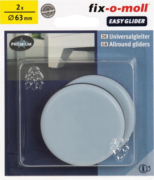 Produktbild Fix-o-moll Universalgleiter 5 mm / Ø 63 mm 2 x (Universalgleiter, 2 Stk.)