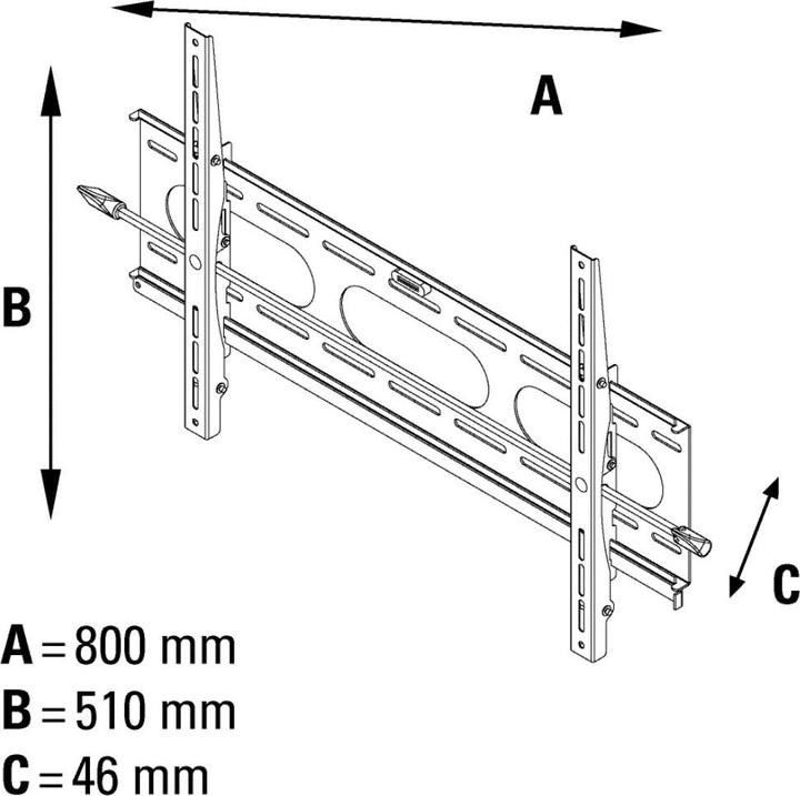 Actual product image Hama Tilt (Wall, 63", 75 kg)