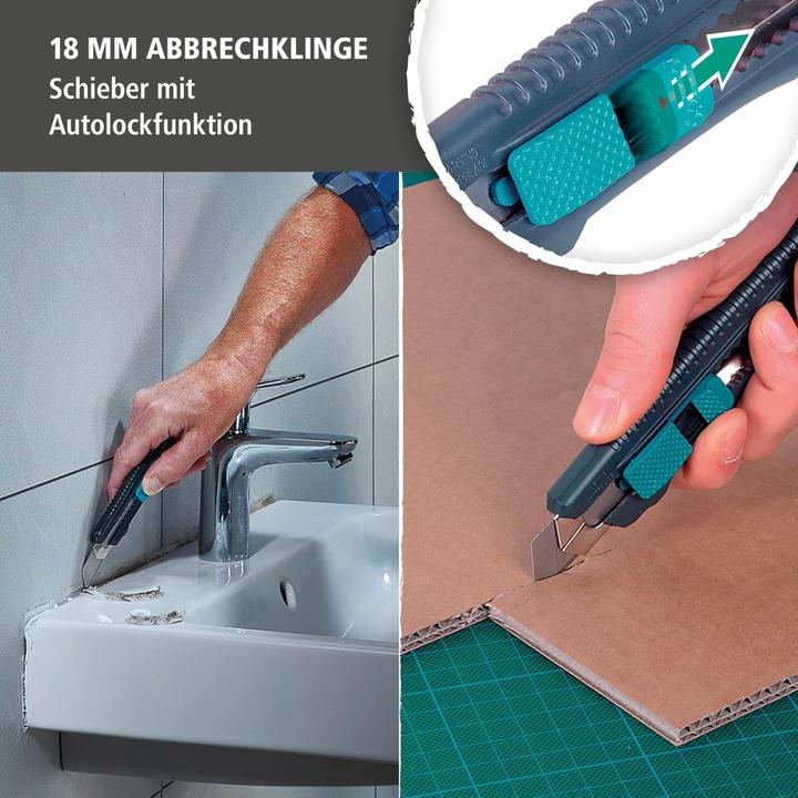 Actual product image wolfcraft 1 standard 18 mm snap-off blade knife (Cutters)